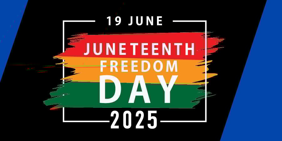 June 19th. Juneteenth Freedom Day 2025