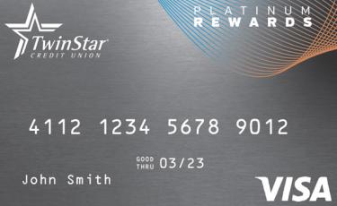 Visa Platinum Rewards credit card image.