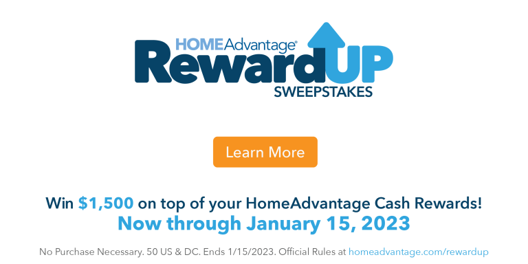 RewardUp Sweepstakes for HomeAdvantage