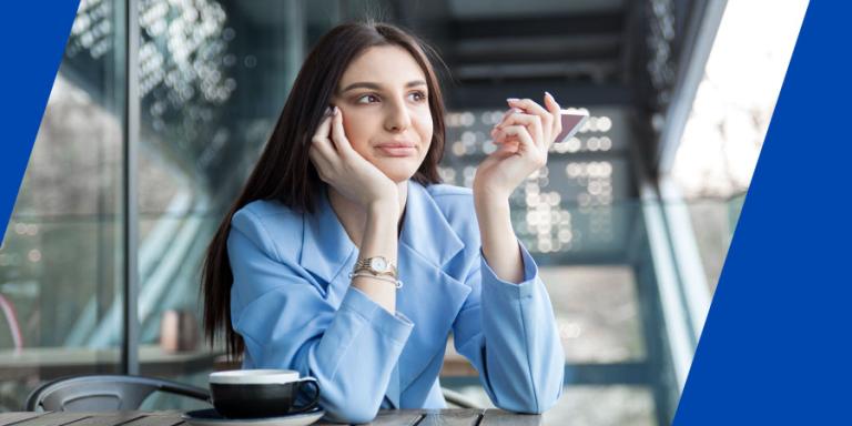 Annoyed woman receiving an unsolicited phone call.