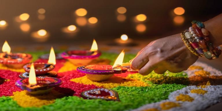 Candles being lit