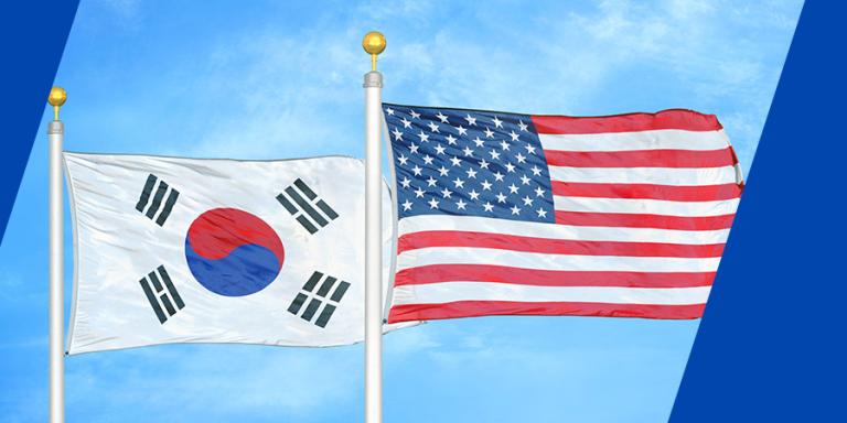 Korean and American Flags