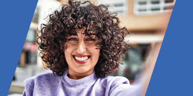 A smiling women